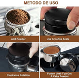 51/53/58mm Coffee Tamper Coffee Distributor Espresso Distribution Tool Espresso Machine Accessories Tools,Coffee Shops Kitchen