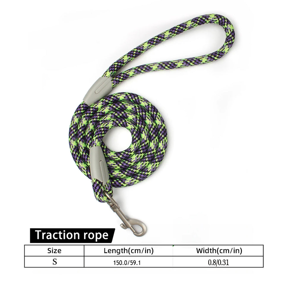 Classic Durable Dog Leashes Medium large Dog Solid Lead Rope Fashion Black Mesh Dog leash Outdoor Walking Training New Arrivals