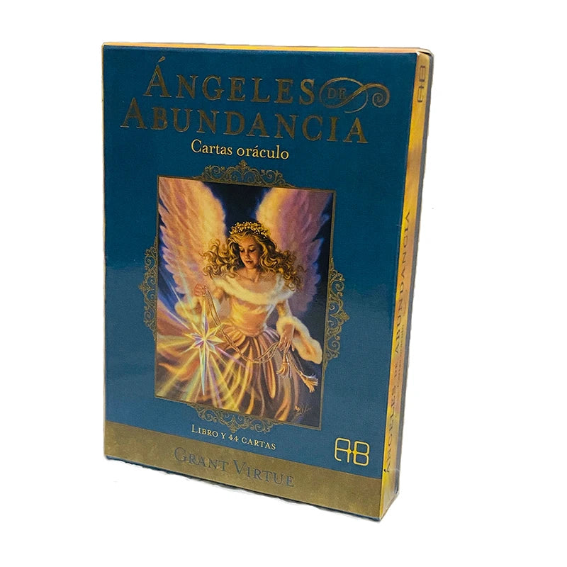 Angels of abundance oracle cards 44 deck 10.4*7.4cm Spanish Version Fate Divination Tarot Board Game Ángeles de abundancia