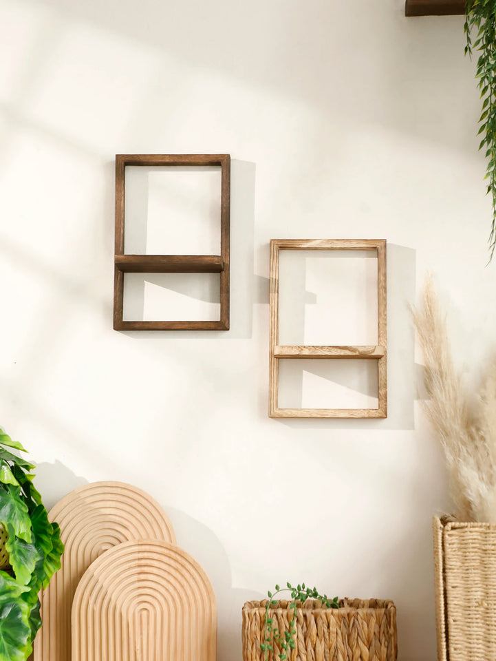 Wooden Display Shelf Floating Shelves Rustic Wood Shelves Wall Storage for Kitchen Bedroom Over Toilet Small Wall Mounted Gifts