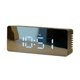 Electronic Mirror LED  Digital Alarm Clock, Temperature Date Display Mini Table Clock for Bedroom Home Office Teens Kids