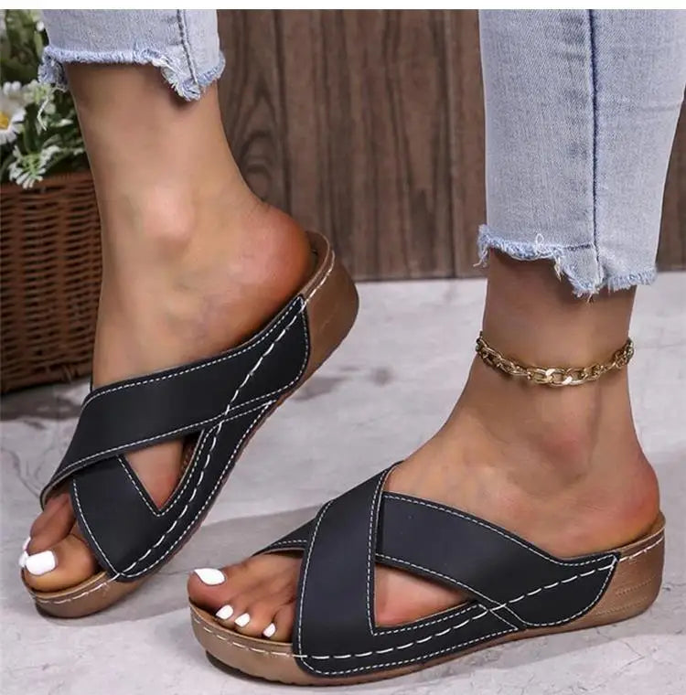 Sandals Shoes Women Summer Beach Women's Sandals Open Toe Women Shoe Non-Slip Walking Shoes Slides Footwear Female Slipper