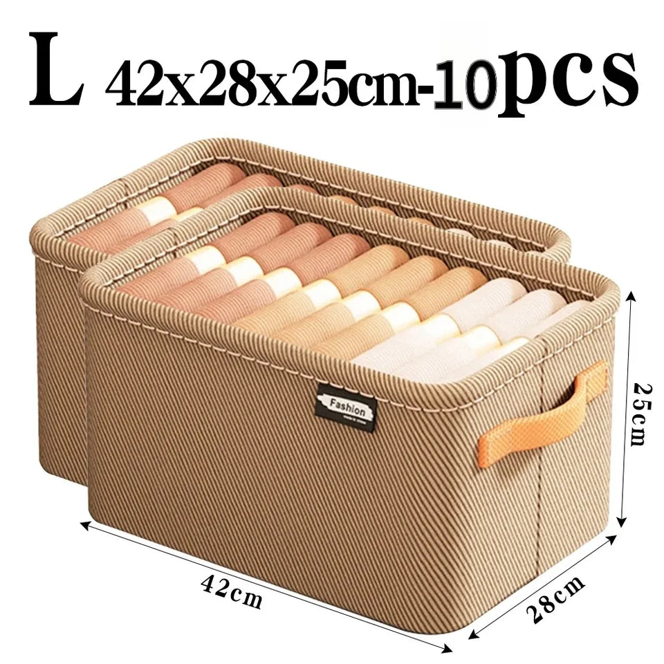 Collapsible Closet Organizer 10PCS Drawer Storage Bins for Clothing Pants and Toy Storage Home Bedroom Use