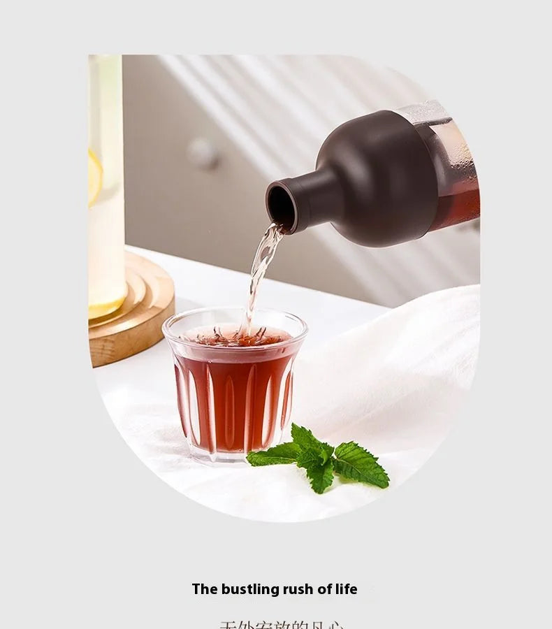 GIANXI Cold Brew Coffee Maker Home Cold Kettle Portable non-leaking Tea Cold Brew Cup Ice Drop Kettle Cold Brew Fruit Teapot