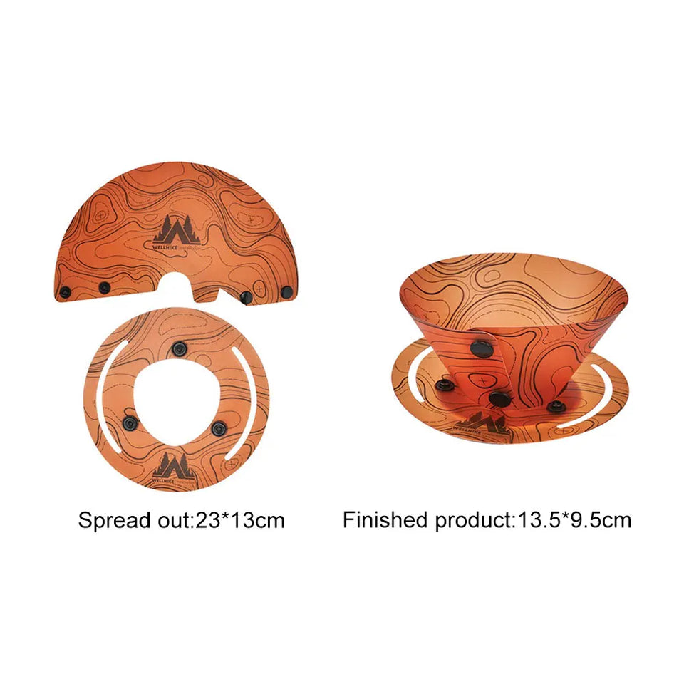 Outdoor Lightweight Folding Tableware Portable Bowl Plates Coffee Filter Funnel Cup Heatproof Food-Grade Tableware Easy to Clean