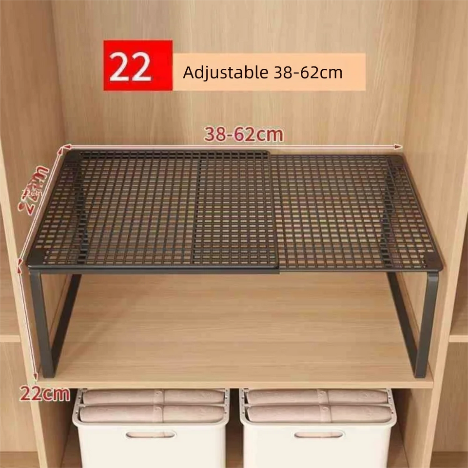 Closet Shelf Wardrobe Organizer Wardrobe Divider Board Stackable Shelves Clother Storage Rack Telescopic Adjustable