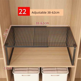 Closet Shelf Wardrobe Organizer Wardrobe Divider Board Stackable Shelves Clother Storage Rack Telescopic Adjustable