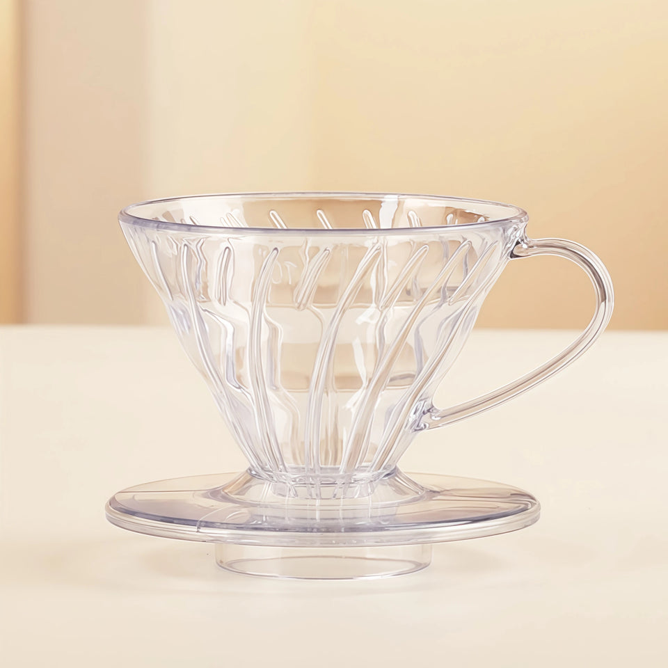 Transparent hand brewed coffee filter cup, home drip coffee filter, coffee enthusiast brewing equipment