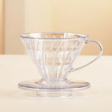 Transparent hand brewed coffee filter cup, home drip coffee filter, coffee enthusiast brewing equipment