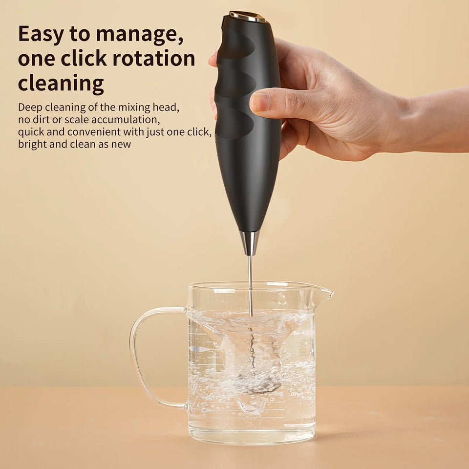 2025 New Stylish Multifunctional Handheld Electric Mixer  Battery Operated Dual-head Whisk for Cappuccino, Matcha, Eggs, Lattes