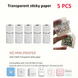 Mini Portable Printer,Thermal Label Maker Printer,For Wireless Bluetooth Photo Memo Stickers Inkless Suitable For Home, Office