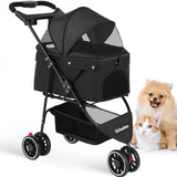Pet Stroller For Small Puppy Dogs & Cats Travel Portable Dog Stroller  Foldable Dog Cat Carrier Strolling