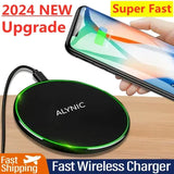 Fast Wireless Charger Pad Stand for iPhone 16 15 14 Samsung Xiaomi Earphone Phone Chargers Induction Wireless Charging Station