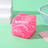 Marbled Streak Cube Squishy Stress Relief Squeeze Toy Slow Rising Anti Anxiety For Office Workers Daily Relaxation Fun Toys Gift