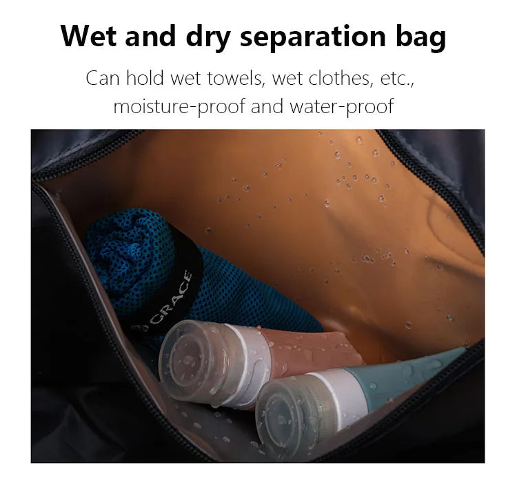 Travel Fitness Bag Luggage Bag Zipper Storage Bag Carry-on Duffle Bag With Single Shoulder Strap For Short Trips Swimming