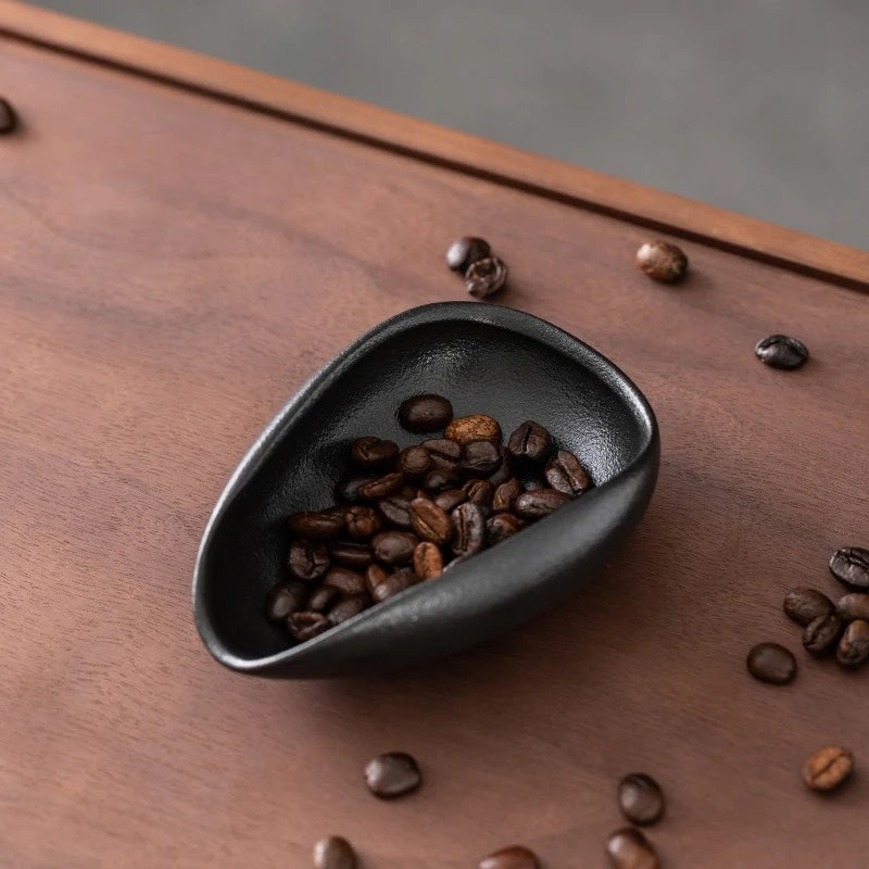 Coffee Bean Dosing Cup Bean Dispenser Ceramics Bean Measuring Tray Tea Coffee Accessorie