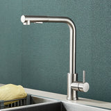 Matte Black Kitchen Faucet Pull Out Kitchen Sink Water Taps Dual Way Sprayer Mixer Tap 360 Rotation Cranes Deck Mounted