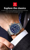 POEDAGAR Fashion Military Men's Watches Waterproof Luminous Date Chronograph Man Watch Stainless Steel Luxury Quartz Male Clock