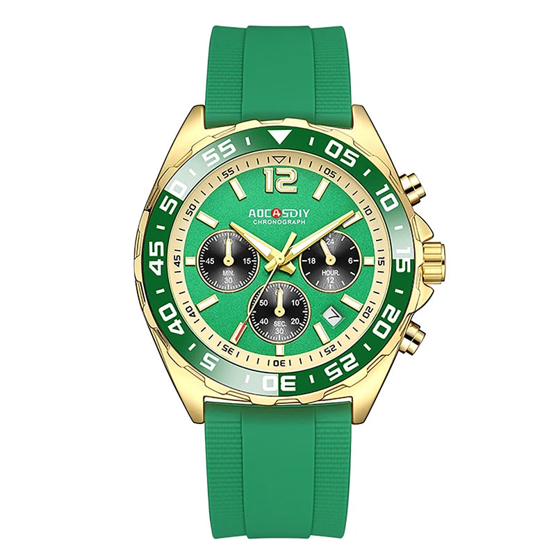 AOCASIDY Fashion Date Quartz Men Watches Top Brand Luxury Male Clock Chronograph Sport Mens Wrist Watch Relogio Masculino