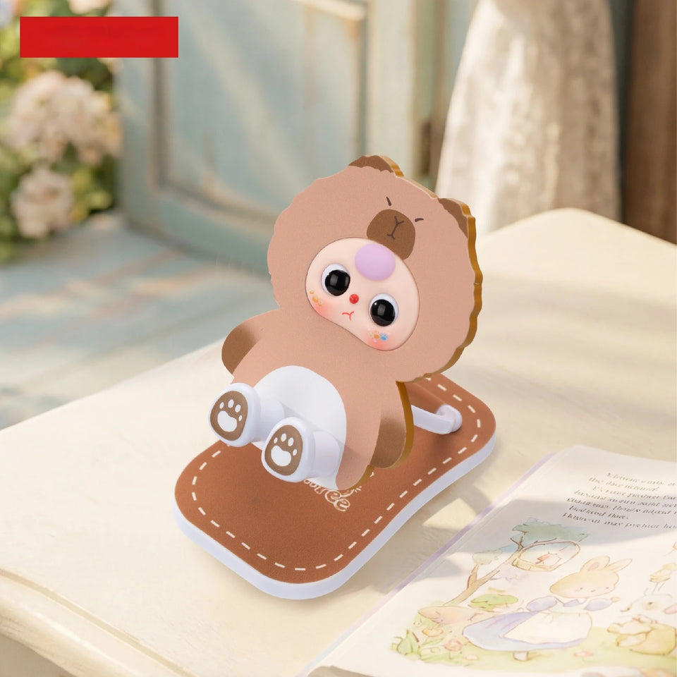 Baby Three Foldable Phone Stand Blind Box Cute Animal Desktop Holder For Watching TV Desk Decor Surprise Collectible Toy