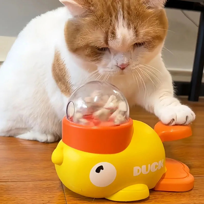 Little yellow duck pet leaking device pet interactive toys educational training device pet feeding device puppy leaking toys
