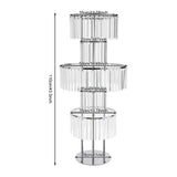 5 Tiers Gold/Silver Wedding Centerpieces Flower Stand Vase Centerpiece Acrylic Flower Stand with Hanging Acrylic