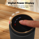Portable Coffee Bean Grinder with 38 Grinding Setting Digital Power Display 5 Blades Ceramic Conical Burr One Button Start