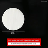 500pcs Disposable Cup Lid Drink Seal Paper Lid Coffee Milk Tea Leak-proof Cup Film Takeaway Packaging Anti-overflow Sealing Film