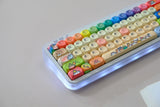 Cat Party Keycaps Set 132 Keys PBT Material Keycaps MOA XOA Profile DYE-SUB For MX Switch Wooting Mechanical Keyboard Keycap