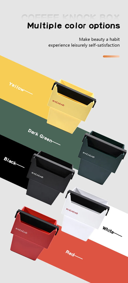 KACACAO Coffee Knock Box Espresso Grounds Container Dump Bin Bucket Anti Slip Powder Beveled Residue Barista Accessories Tools