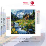 Evershine DIY Diamond Mosaic House Picture Rhinestones Embroidery Mountain Full Drill 5D Painting Landscape Wall Decor