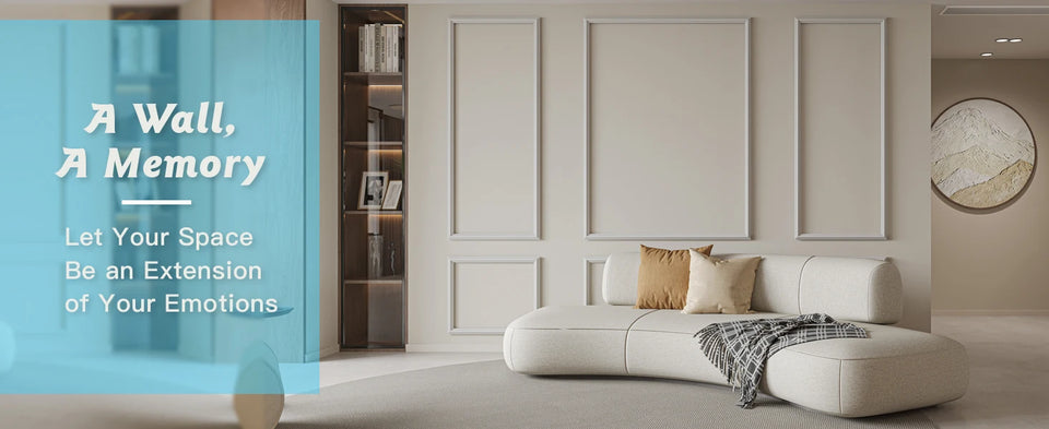Pre-Cut Wainscoting Panel Kit, 3-Piece Wall Molding for Living Room Bedroom Accent Wall, Glue Installation, DIY Home Decor