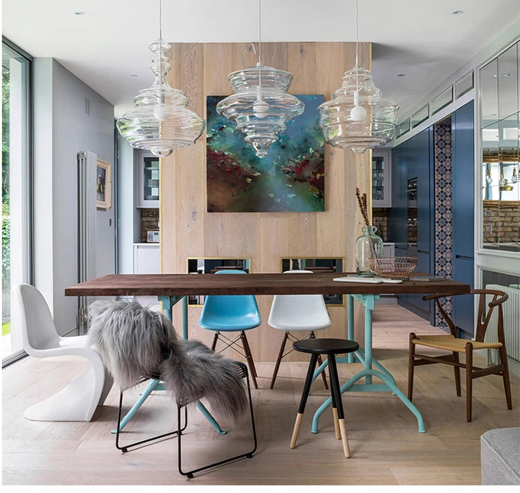 La Scala pendant lamp Modern Simple revolving glass light fixture Bar Dining Room Lamp Art Lighting Coffee bedroom bedside light