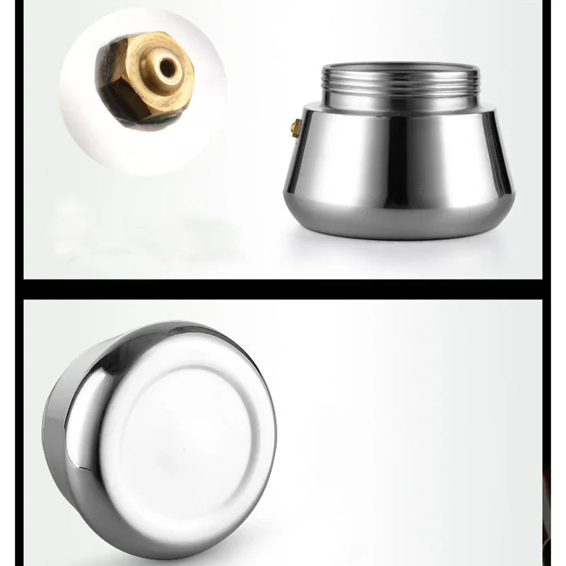 Coffee Maker Machine Moka Pot American Latte Electric Burner Italian French Press Percolator Brew Kettle Stovetop StainlessSteel