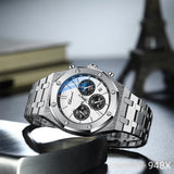 CHENXI Business Quartz Man Wristwatch Multi-function Luminous Calendar Men's Watches Waterproof Chronograph Stop Watch