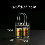 1-50PCS Clear Tote Waterproof Bag Reusable PVC Clear Shopping Bag Shoulder Handbag Environmentally Travel Storage Bag Shoes Bag