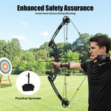30-55 lbs Compound Bow Adjustable Draw Weight and Length with 3-Pin Sight 12 Arrows Complete Arch Set for Adults Right Hand