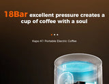 IKAPE Portable Coffee Machine Fit Capsules Ground Coffee Handheld Coffee Maker Manually For Camping Hiking No Heating Function