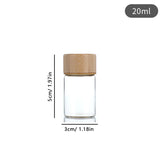 Sealed Glass Tube Wooden Coffee Beans Storage Container with Wood Tool Grain Canisters Barista Gift Idea for Coffee Lovers