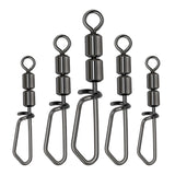 Goture 30pcs/lot Fishing Swivels High Speed Double Rolling Swivels Flexible Rotation Stainless Steel Swivel Fishing accessories