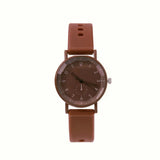 Fashion Women's Pink Minimalist Watch Silicone Strap Quartz Wristwatch Elegant Ladies Watches