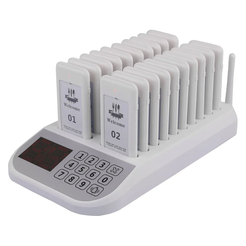 Wireless Restaurant Pager System Touch Panel Wireless Calling System Food Pager Guest Paging System for Coffee Shop Bar