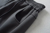 Street Sle High Waist Wide Leg Sport Pants Women's Casual Loose Straight Leg Trousers Coffee Color Trendy Spring Autumn