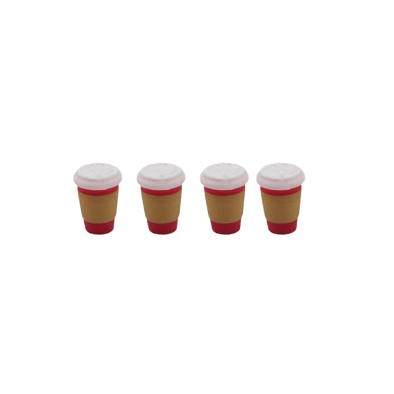 4Pcs Cute Miniature Dollhouse Mini Holding Latte Coffee Cup Mini Drinks Model For Dollhouse Doll Accessories