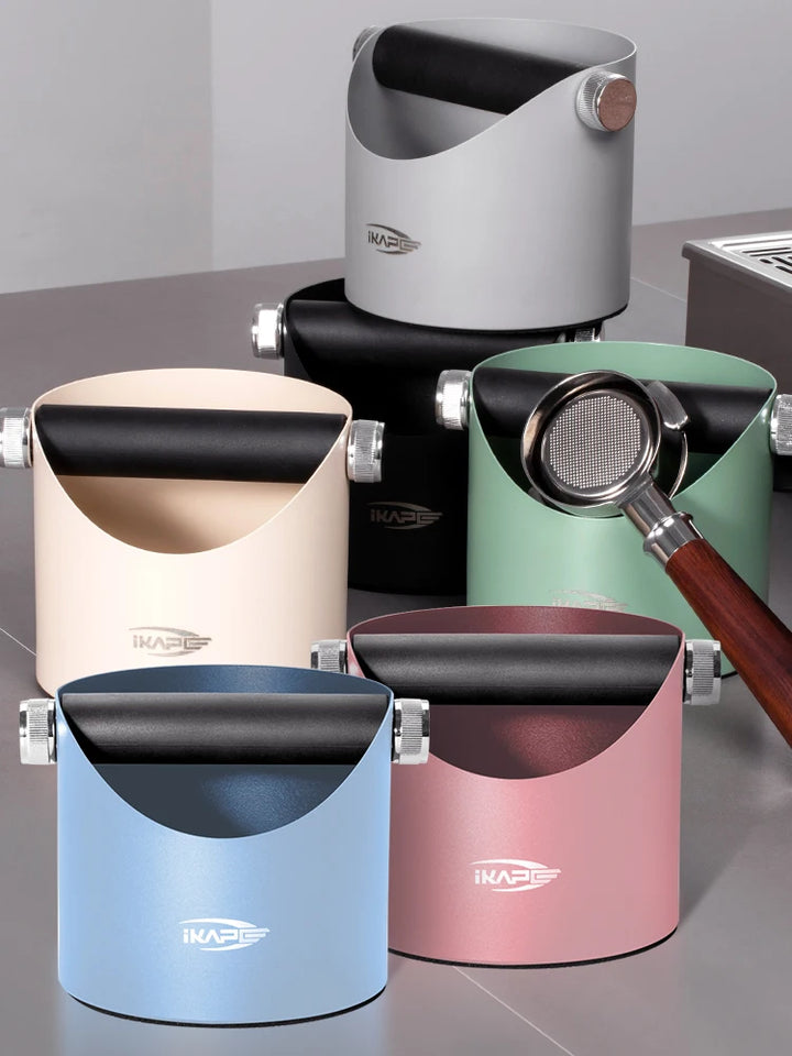 IKAPE Espresso Knock Box , Premium Coffee Knock Box, Space-Saving Coffee Dump Bin, Non-Slip Base for Barista