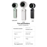 Portable Handheld Fan Adjustable Mini Fan Hair Dryer, 5-speed Bladeless Folding Handheld Fan with Digital Display Screen
