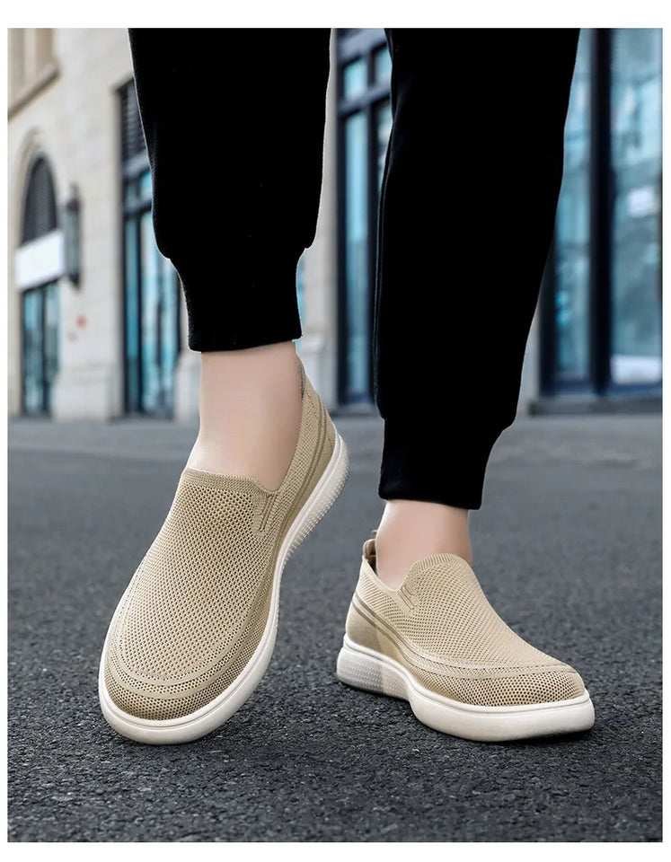 Men's Spring New Knitted Breathable Single Shoes, Dad's Shoes, Men's Casual Shoes, Comfortable Men's Shoes  sneakers
