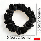 1/30/60/100pcs bulk satin scrunchies 100colors  women small 6.5cm headwear hair ties accessories casual cute black coffee