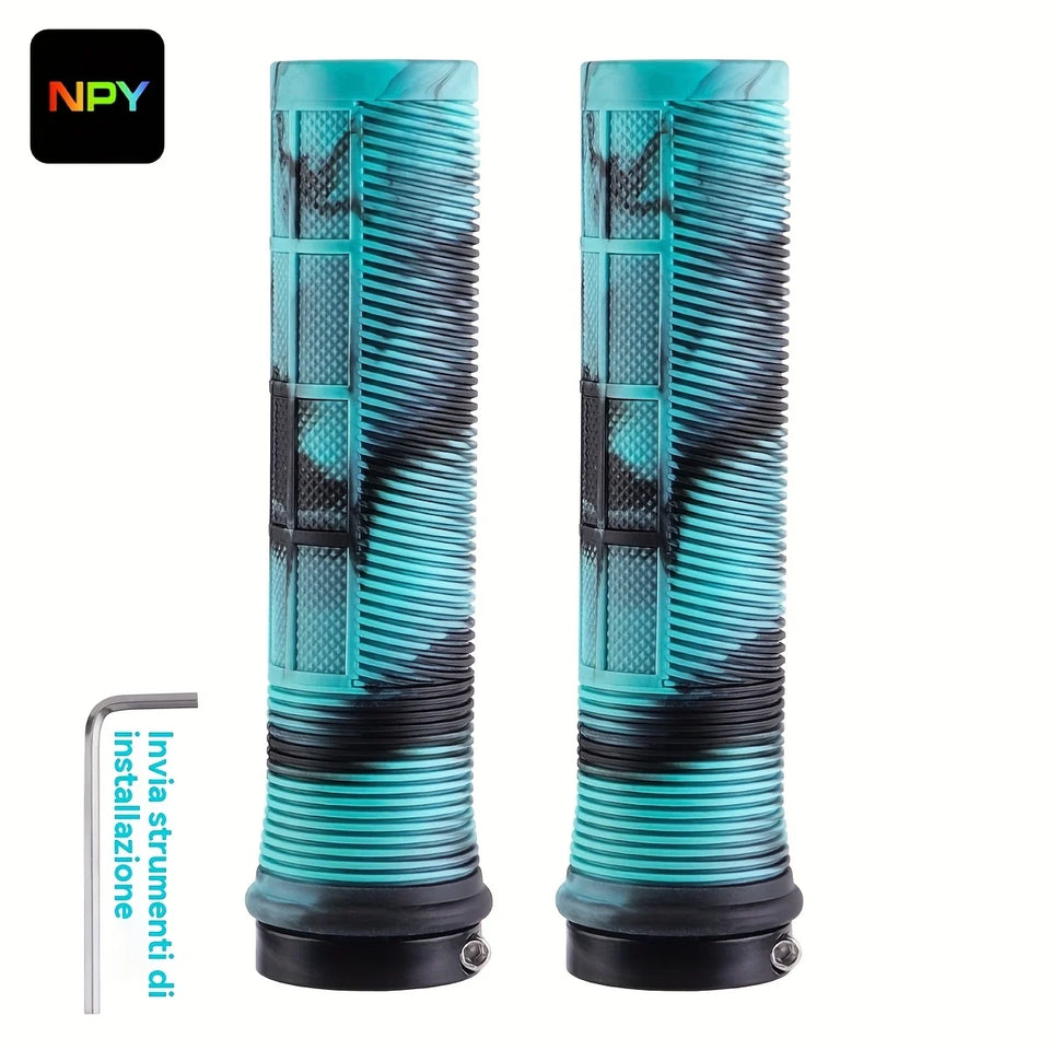 NPY Bicycle Handles Mtb Rubber Lock-on Grip Shockproof Non-slip Mountain/Road Bike Handle Cover Folding Balance Bike Accessories