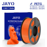 JAYO PETG/PETG Clear 3D Printer Filament 1.75 ±0.02mm 1.1kg/roll High Toughness Neatly Wound Filament Fit Most FDM Printer